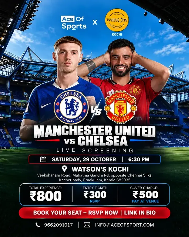 Manchester United vs Chelsea FC Screening poster